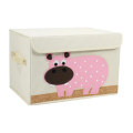 Non-Woven Animal Fabric Storage Box with Lid